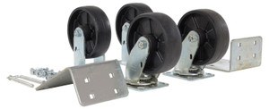 Vestil Glass Filled Nylon Caster Kit - 6 In. x 2 In. 4,800 lb - Black