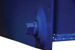 Vestil Factory Installed Welded Steel - 3/4 In. Threaded Drain Plug Left Corner For H Style Hoppers