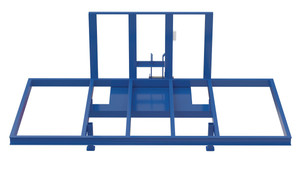 Vestil Steel Open Sided Hopper Open Deck - 2,000 lb - Blue
