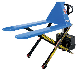 Vestil Steel DC Powered Tote Lift - 63 In. x 26-3/4 In. x 46-1/2 In. 3000 lb - Blue