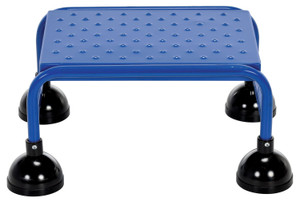 Vestil Steel Commercial Spring Loaded Ladders - 1 Perforated 16 In. Step Width 300 lb - Blue
