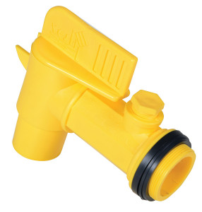 Vestil Polyethylene Bung Jumbo Manual Drum Faucet - 2 In. - Yellow