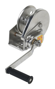 Vestil Stainless Steel Hand Winch - 1200 lb - Silver