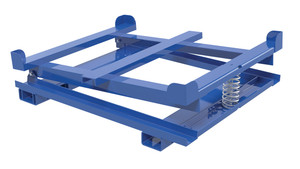 Vestil Steel Intermediate Bulk Container Tilt Stand with Fork Pockets - 48-1/2 In. x 15-3/4 In. 4400 lb - Blue