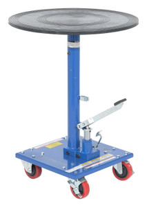 Vestil Steel - 24 In. Round Top Hydraulic Post Table 300 lb - Blue