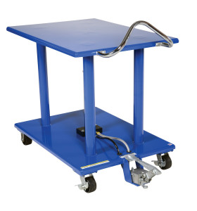 Vestil Steel Hydraulic Post Table - 30 In. x 42 In. 2,000 lb - Blue