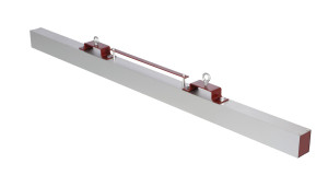 Vestil Steel Forklift Hanging Magnetic Sweeper - 72 In. Wide 75 lb - Silver