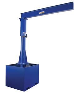 Vestil Steel Portable Jib Crane with Empty Base - 8 Ft. I-Beam 1000 lb - Blue