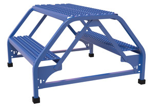 Vestil Steel Double Sided Ladder 2 Grip Strut Step - 30-1/4 In. Width 350 lb - Blue