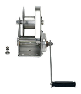 Vestil Stainless Steel Hand Winch - 2600 lb - Silver