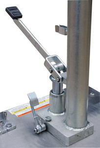 Vestil Partially Stainless Steel Hydraulic Post Table - 18 In. x 18 In. 500 lb - Silver
