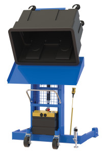 Vestil Steel Multi Purpose Tote Dumper - 48 In. Dump Height 600 lb - Blue