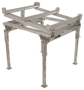 Vestil Stainless Steel Intermediate Bulk Container Tilt Stand with Fork Pockets and Adjustable Legs - 49-3/4 In. x 50-1/2 In. 4400 lb - Silver