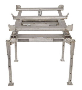 Vestil Stainless Steel Intermediate Bulk Container Tilt Stand with Fork Pockets and Adjustable Legs - 49-3/4 In. x 50-1/2 In. 4400 lb - Silver