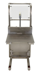 Vestil Partially Stainless Steel Foot Pump Hefti-Lift - 36 In. x 52-1/8 In. 450 lb - Silver