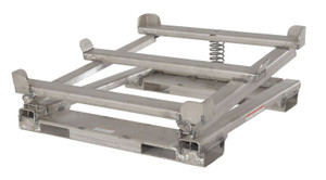 Vestil Stainless Steel Intermediate Bulk Container Tilt Stand with Fork Pockets - 48-1/2 In. x 15-1/4 In. 4400 lb - Silver