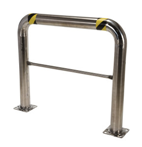 Vestil Stainless Steel High Profile Rack Guard - 48 In. x 42 In. x 4 In. - Silver
