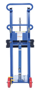 Vestil Steel Hydra Lift Cart with Forks - 18 In. x 23 In. Platform 750 lb - Blue