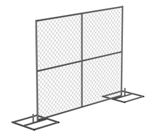 Vestil Steel Construction Barrier System - Silver