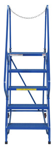 Vestil Steel Maintenance Ladder - 58 Degree 5 Perforated 24 In. Step Width 350 lb - Blue