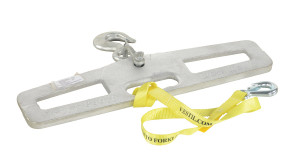 Vestil Steel Fork Truck Hook Plate Rigid - 4,000 lb - Silver