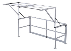 Vestil Aluminum Double Wide Mezzanine Safety Gate - 42-3/8 In. Handrail Height - Silver