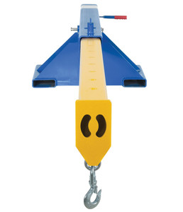Vestil Steel Orbit Telescoping Lift Boom - 30 In. Fork Pocket Center 8,000 lb - Blue