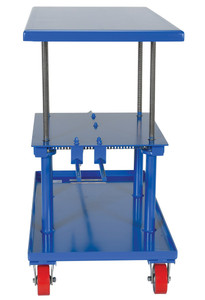 Vestil Steel Low Profile Post Table - 24 In. x 48 In. 2000 lb - Blue