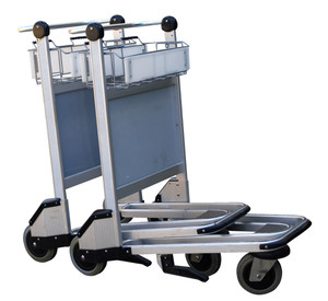 Vestil Aluminum Nestable Multi-Use Cart with Brakes - 38-9/16 In. x 26 In. x 41 In. 550 lb - Silver