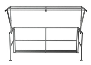 Vestil Stainless Steel Mezzanine Safety Double Wide Gate - 79-5/16 In. x 108-1/2 In. x 80-1/16 In. - Silver