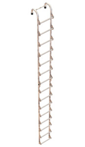 Vestil Galvanized Tank Access Ladder - 15 Ft. 300 lb - Silver