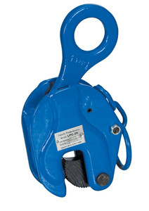 Vestil Steel Vertical Positive Locking Plate Clamp - 10 In. x 3 In. x 5 In. 2000 lb - Blue