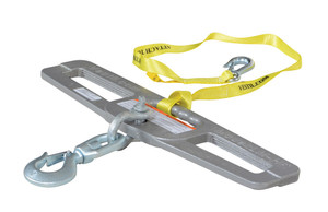 Vestil Steel Fork Truck Hook Plate Swivel - 6,000 lb - Silver