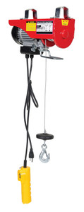 Vestil Steel Mini Cable Hoist Option - 15-3/16 In. x 5-7/8 In. x 8-13/16 In. 200 lb - Red
