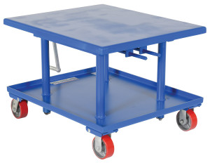 Vestil Steel Low Profile Post Table - 30 In. x 36 In. 2000 lb - Blue
