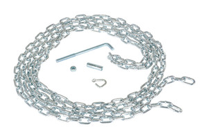 Vestil Steel Heavy Duty Coil Chain with Hanger - 15 Ft. Length - Silver