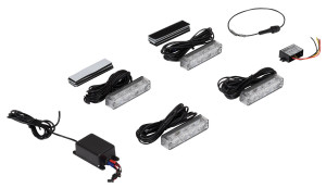 Vestil LED Pedestrian Warning System - 5 In. x 12 In. x 3 In. - Black