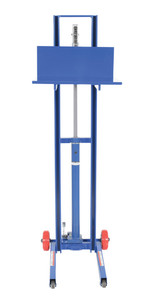 Vestil Steel Lite Load Lift With Foot Pump and Fixed Wheels - 20 In. x 20 In. Platform 400 lb - Blue