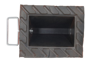 Vestil Molded Rubber Wheel Chock with Handle - 8 In. x 11-7/8 In. x 6 In. - Orange