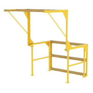 Vestil Steel Mezzanine Safety Gate Knockdown - 87-3/16 In x 96 In x 87-9/16 In - Yellow