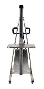 Vestil Stainless Steel DC Powered Work Positioner - 34 In. x 24-1/2 In. x 71 In. 330 lb - Silver
