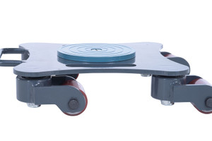 Vestil Steel Multi Direction Machinery Skate Without Handle - 12 In. Length x 12 In. Width x 3-1/2 In. Height 2,200 lb - Blue and Gray