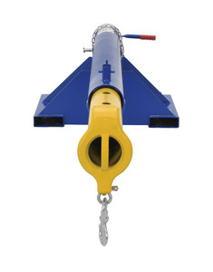 Vestil Steel Orbit Telescoping Lift Boom - 30 In. Fork Pocket Center 4,000 lb - Blue