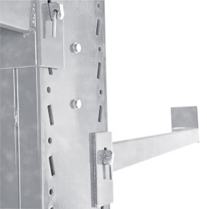 Vestil Galvanized Medium Duty Double Sided Cantilever Rack Set - 36 In. Arms 16,400 lb - Silver