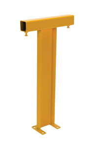 Vestil Steel Modular Guard System Straight Post - 1 Rail 7-5/8 In. x 18 In. x 36 In. - Yellow