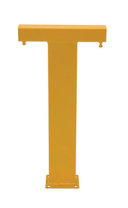 Vestil Steel Modular Guard System Straight Post - 1 Rail 7-5/8 In. x 18 In. x 36 In. - Yellow