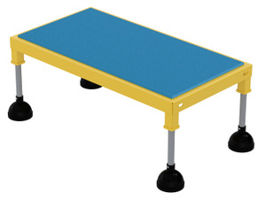 Vestil Steel Portable Adjustable Height Worker Stand High Ergonomic Deck - 38-1/2 In. x 21-1/2 In. x 11-1/2 In. 500 lb - Yellow