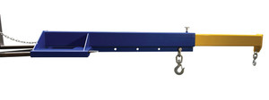 Vestil Steel Economy Telescoping Lift Boom 30 In Fork Pocket Center - 8,000 lb - Blue and Yellow