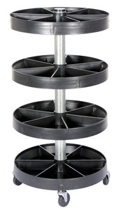 Vestil Plastic Portable Parts Bin - 19-1/2 In. x 19-1/2 In. x 38-1/2 In. 220 lb - Black