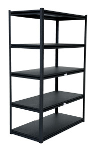 Vestil Steel Powder Coated Bolt-Less Shelving - 48 In. x 24 In. x 72-1/4 In. 2000 lb - Black